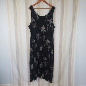 J. Jill Wearever Collection Sleeveless Midi‎ Maxi Dress Black Size Extra Large